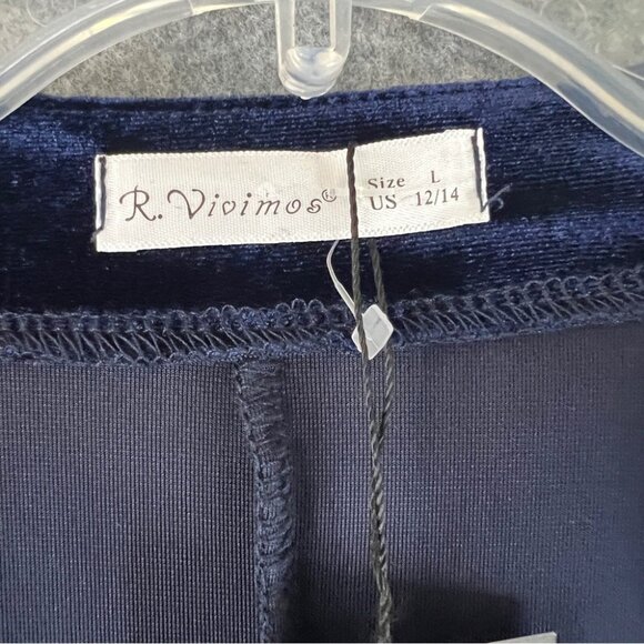 R. VIVIMOS Blue Velvet and Chiffon Jacket Duster Witchy Cloak Size Large - Picture 5 of 12